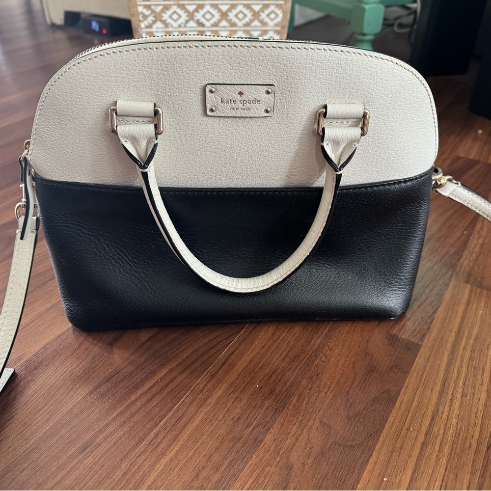 Kate Spade Navy and Cream Dome Satchel